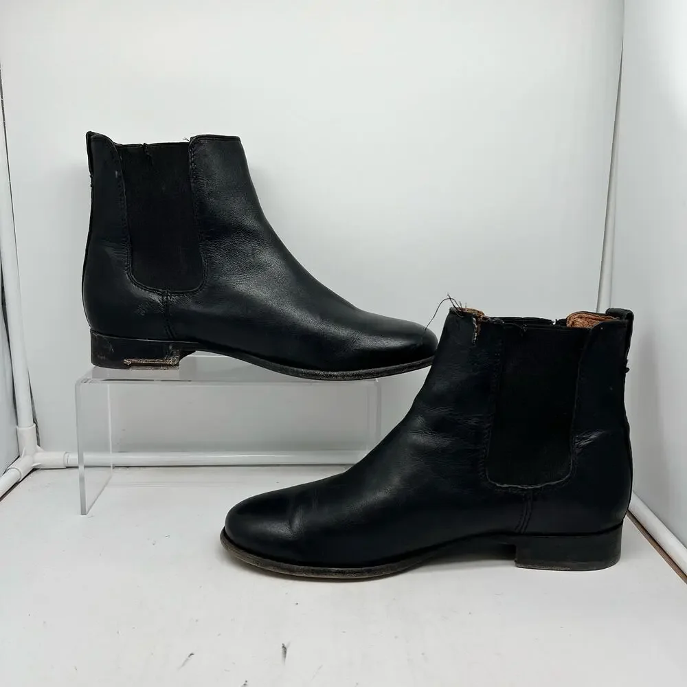 Frye Boots Womens 10 Black Chelsea Bootie Pull On